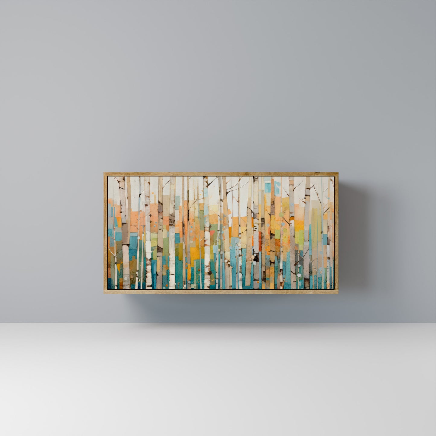 BIRCH KALEIDOSCOPE Madia a 2 Ante in Effetto Rovere