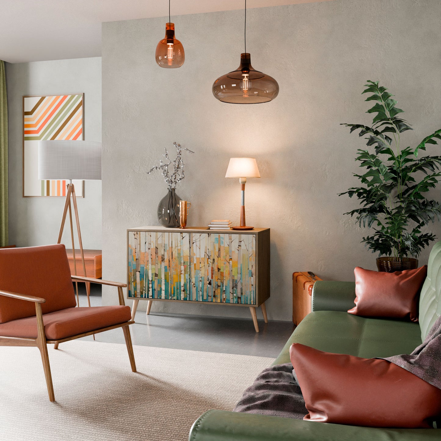 BIRCH KALEIDOSCOPE Madia a 2 Ante in Effetto Rovere