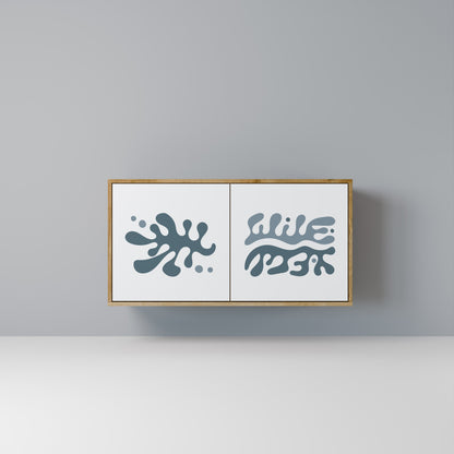 WONDERLAND VEGETATION Madia a 2 Ante in Effetto Rovere