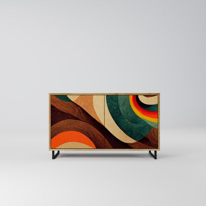 COLORFUL STRANDS 2-Door Sideboard in Oak Effect
