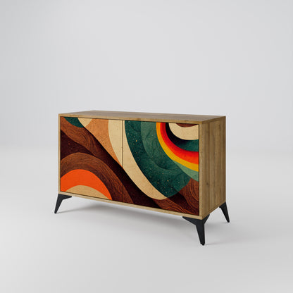 COLORFUL STRANDS 2-Door Sideboard in Oak Effect