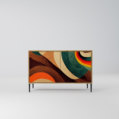COLORFUL STRANDS 2-Door Sideboard in Oak Effect