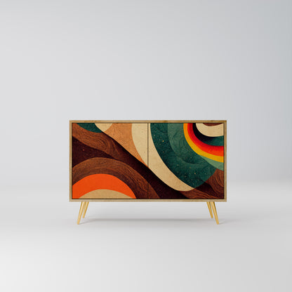 COLORFUL STRANDS 2-Door Sideboard in Oak Effect