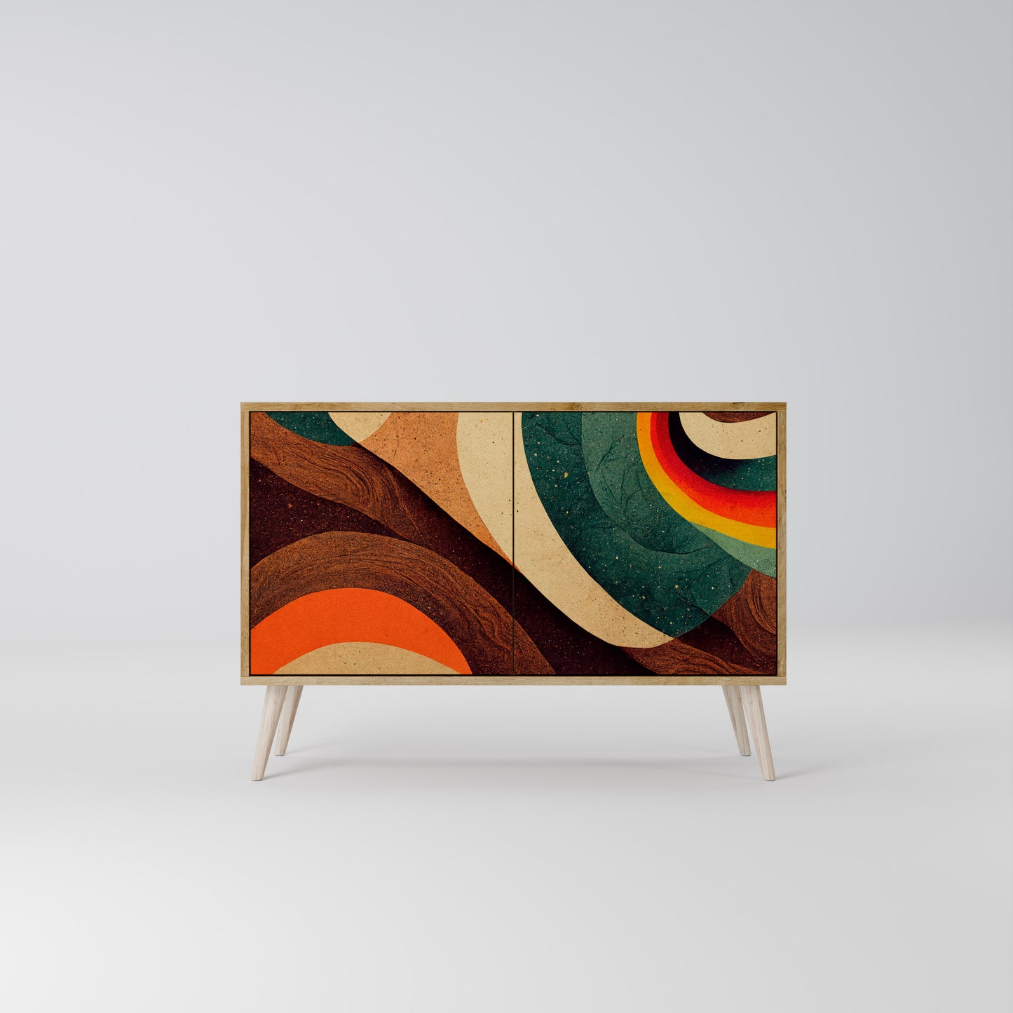 COLORFUL STRANDS 2-Door Sideboard in Oak Effect