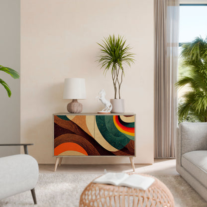 COLORFUL STRANDS 2-Door Sideboard in Oak Effect