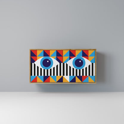 ABSTRACTION AND GEOMETRY 2-Door Sideboard in Oak Effect