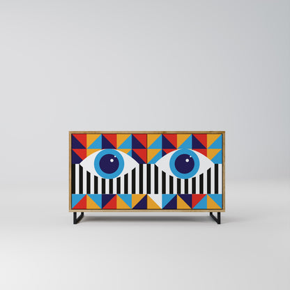 ABSTRACTION AND GEOMETRY 2-Door Sideboard in Oak Effect