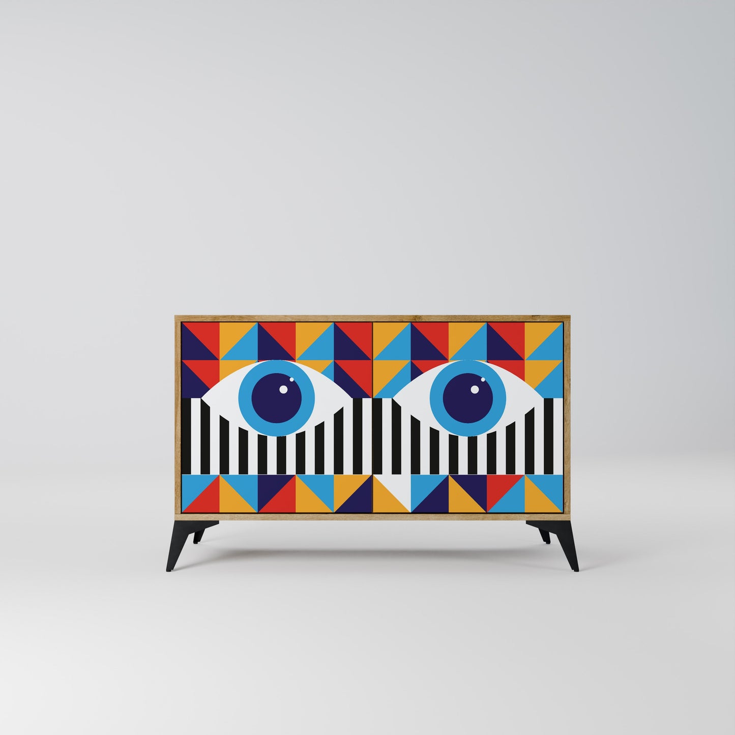 ABSTRACTION AND GEOMETRY 2-Door Sideboard in Oak Effect