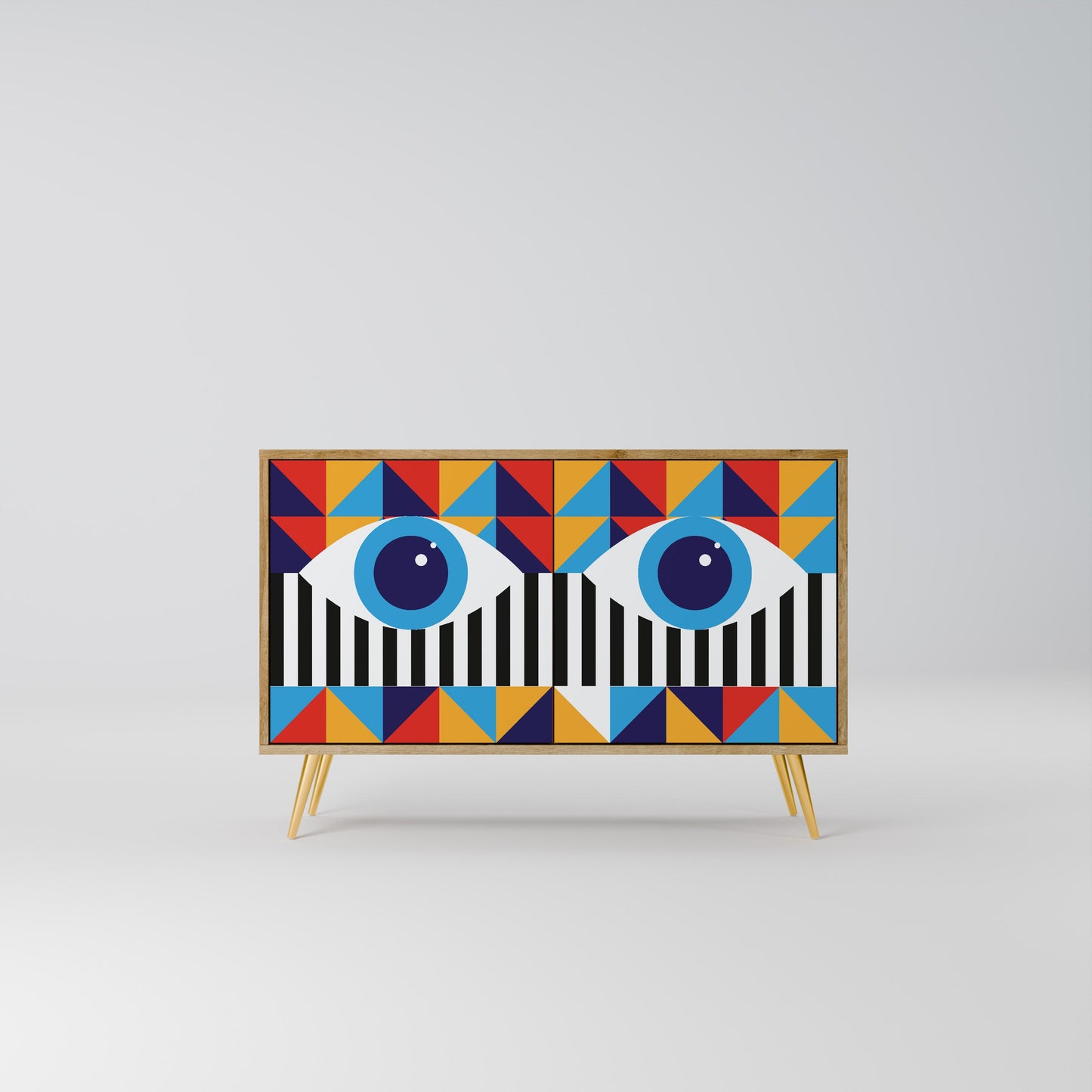 ABSTRACTION AND GEOMETRY 2-Door Sideboard in Oak Effect