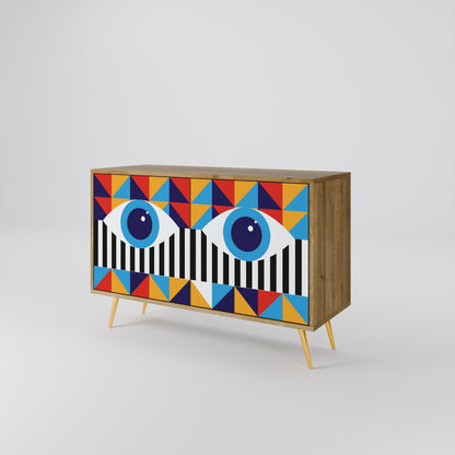 ABSTRACTION AND GEOMETRY 2-Door Sideboard in Oak Effect