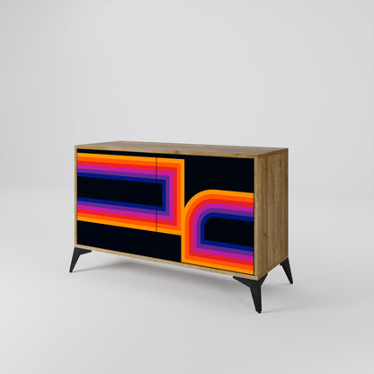 Credenza a 2 ante effetto rovere BLINDATE BY THE LIGHTS