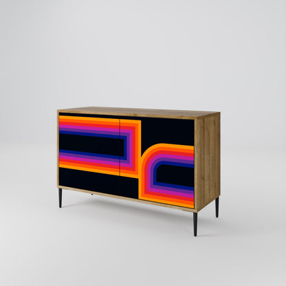 Credenza a 2 ante effetto rovere BLINDATE BY THE LIGHTS