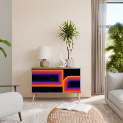 Credenza a 2 ante effetto rovere BLINDATE BY THE LIGHTS