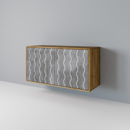 WAVES OF CONCRETE 2-Door Sideboard in Oak Effect