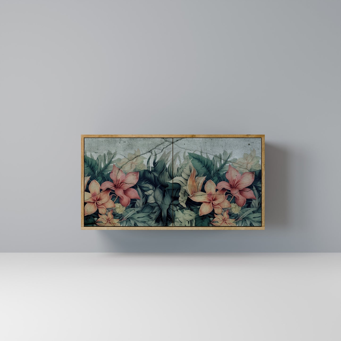 HEAVENLY BLOOM 2-Door Sideboard in Oak Effect