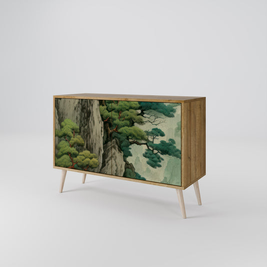 Credenza a 2 ante VERDURE ABYSS in effetto rovere
