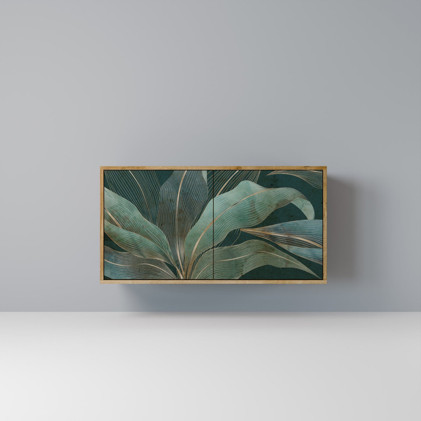 Credenza a 2 ante ROYAL GREEN in effetto rovere