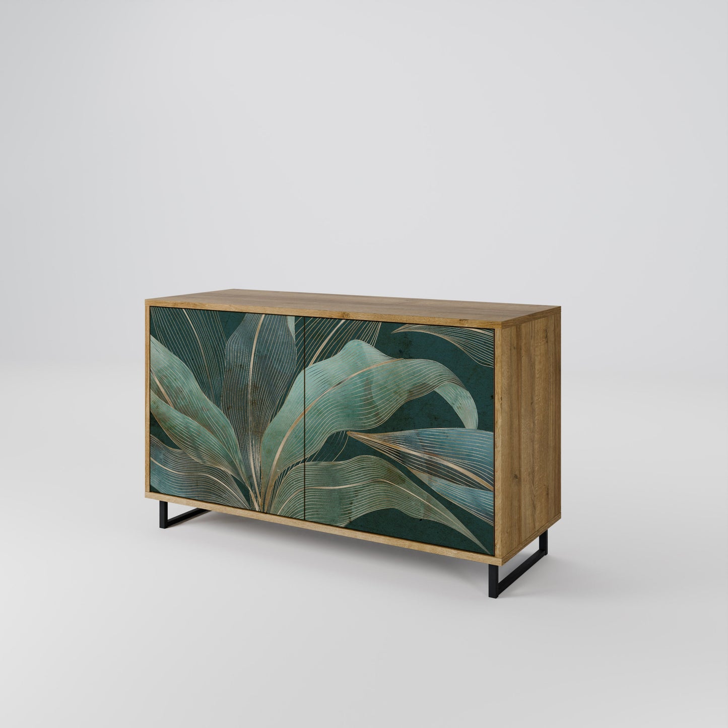 Credenza a 2 ante ROYAL GREEN in effetto rovere