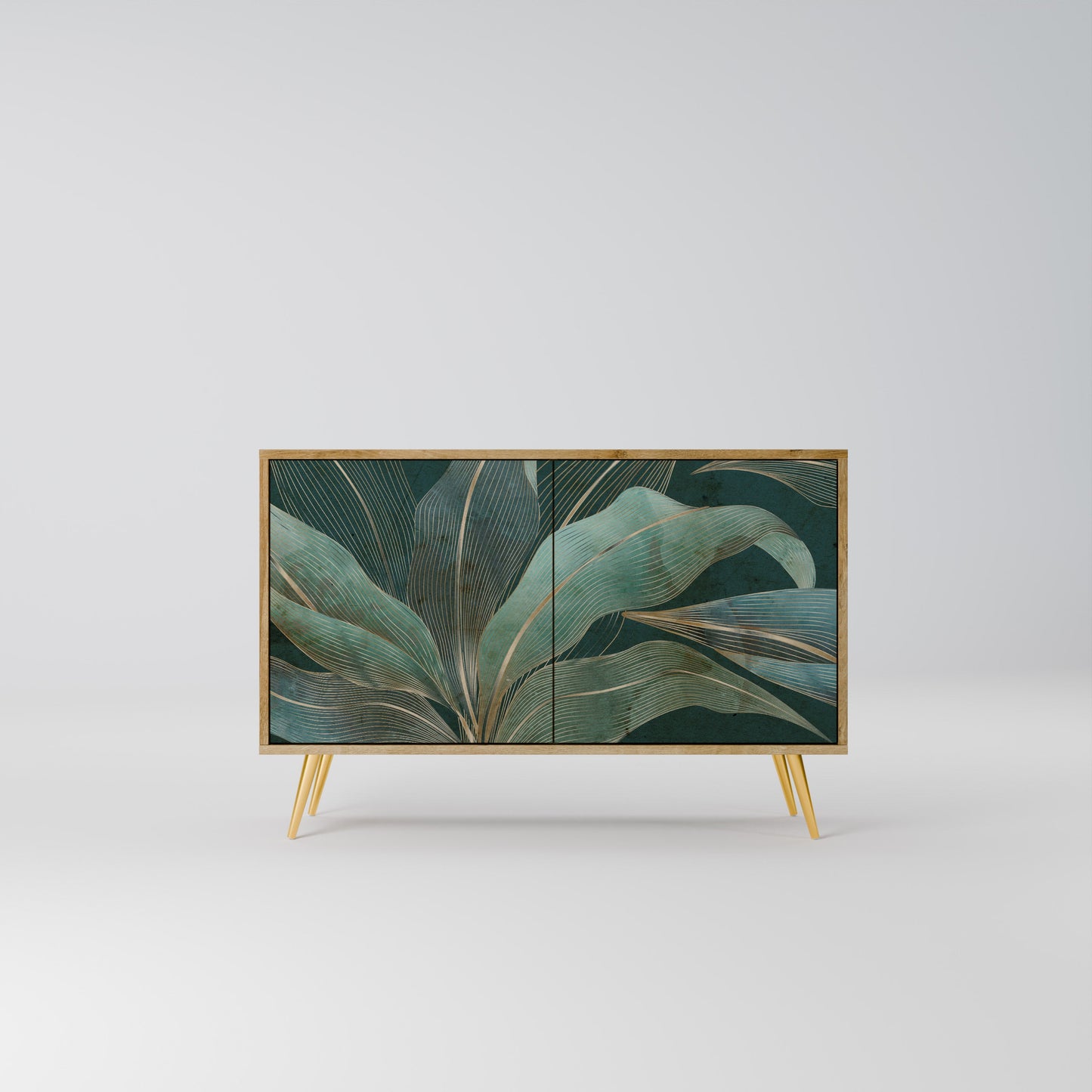 Credenza a 2 ante ROYAL GREEN in effetto rovere