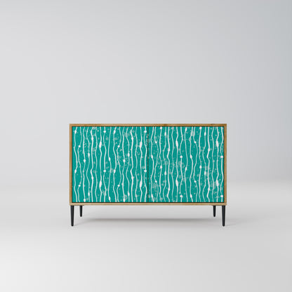 TURQUOISE RAIN 2-Door Sideboard in Oak Effect