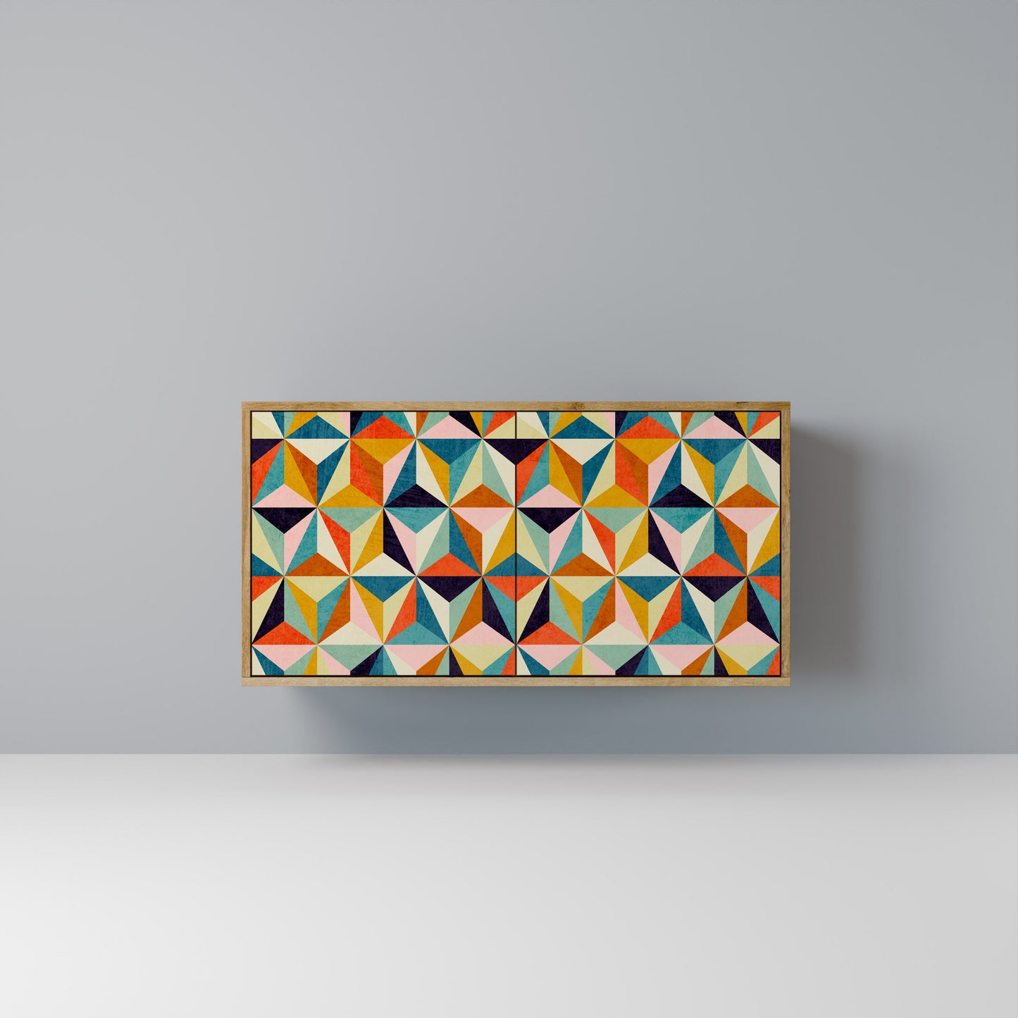 Credenza TESSELATE TREASURES a 2 ante in effetto rovere