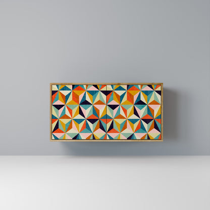 Credenza TESSELATE TREASURES a 2 ante in effetto rovere