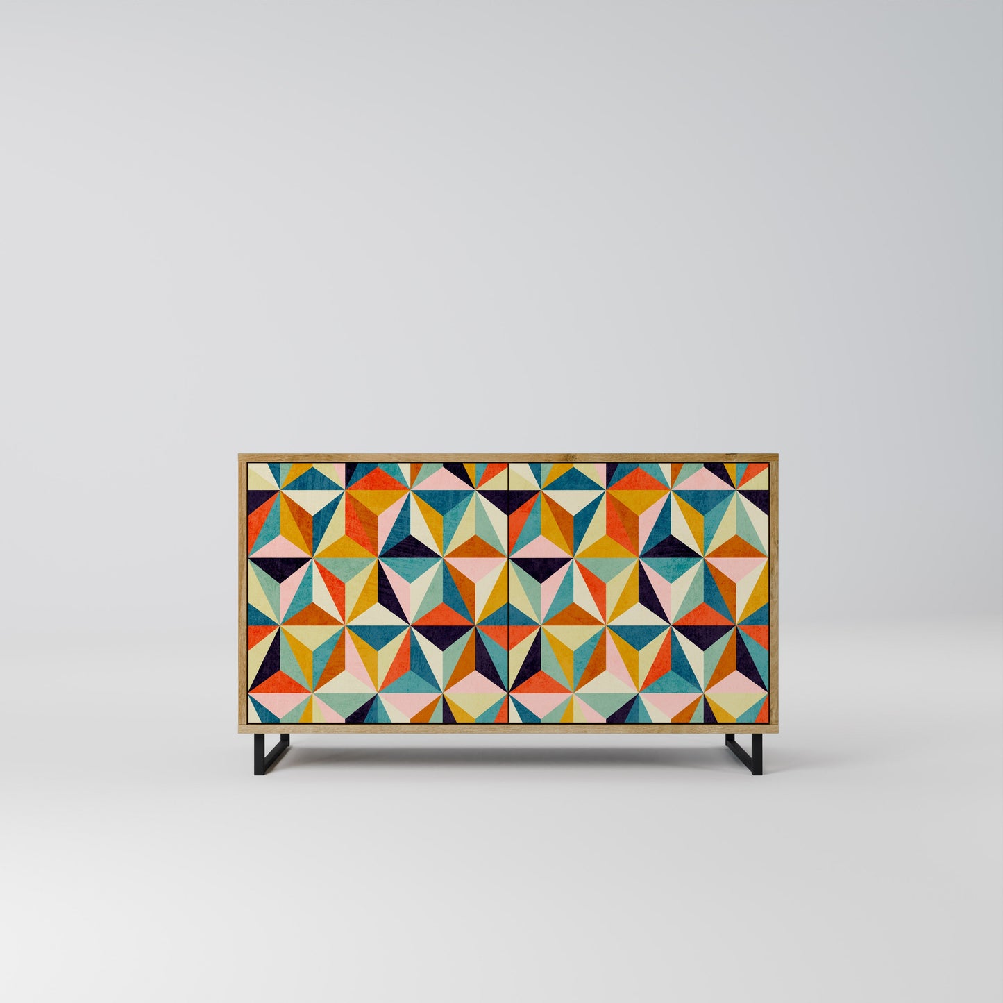 Credenza TESSELATE TREASURES a 2 ante in effetto rovere