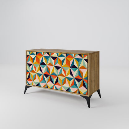 Credenza TESSELATE TREASURES a 2 ante in effetto rovere
