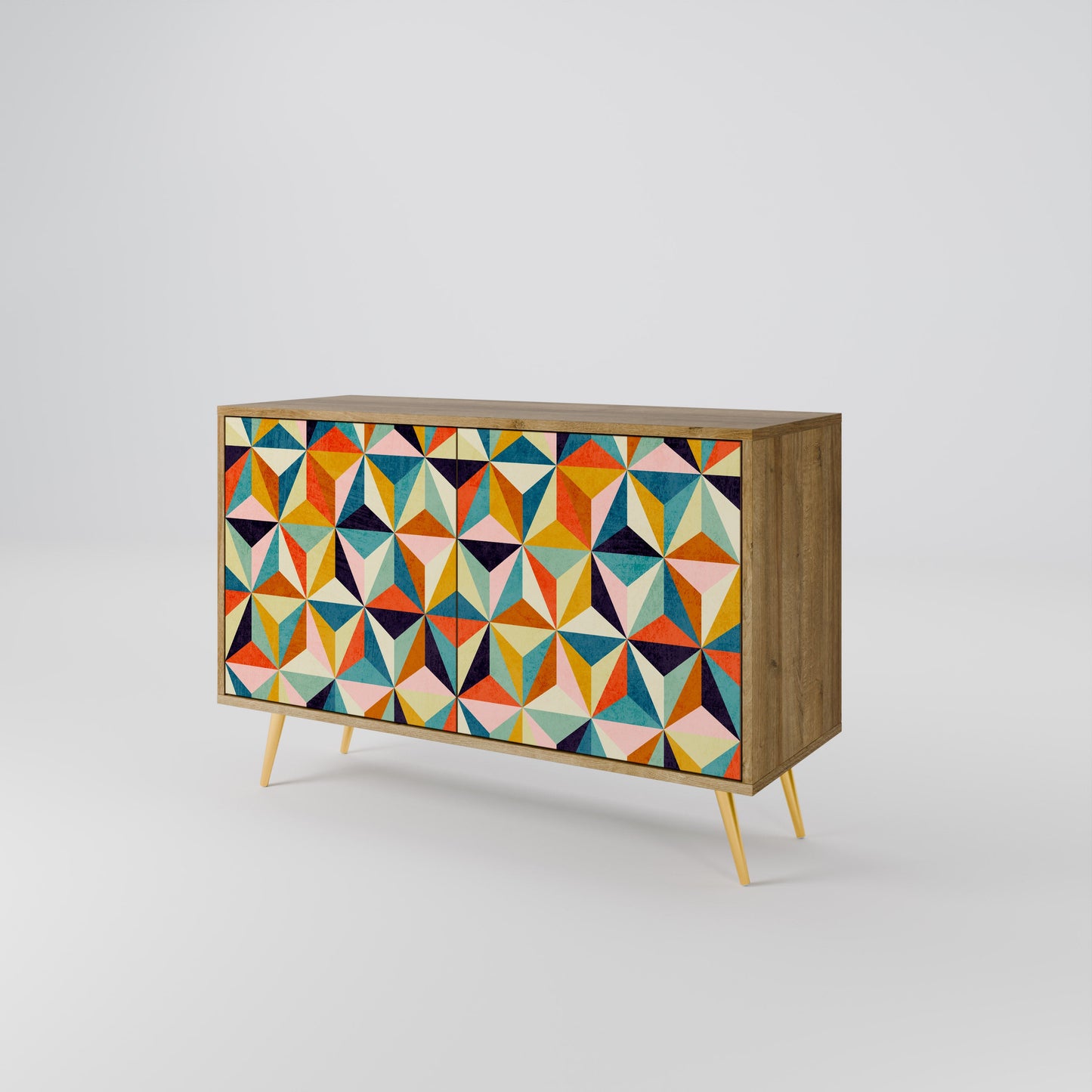 Credenza TESSELATE TREASURES a 2 ante in effetto rovere
