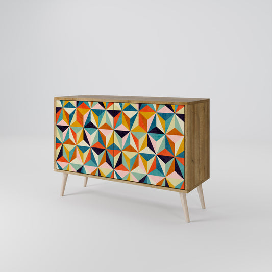 Credenza TESSELATE TREASURES a 2 ante in effetto rovere
