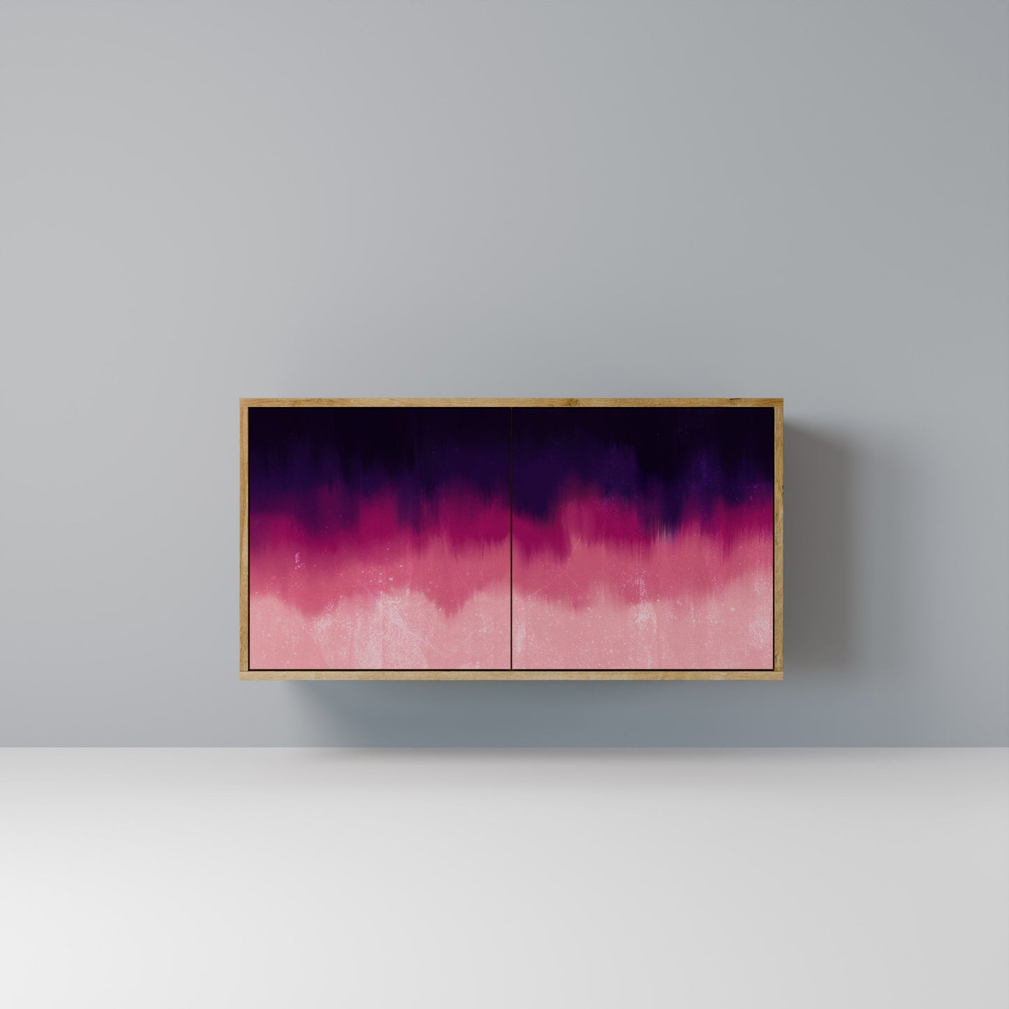 AURORA BOREALIS Madia a 2 Ante in Effetto Rovere