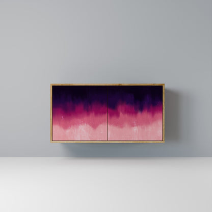 AURORA BOREALIS Madia a 2 Ante in Effetto Rovere