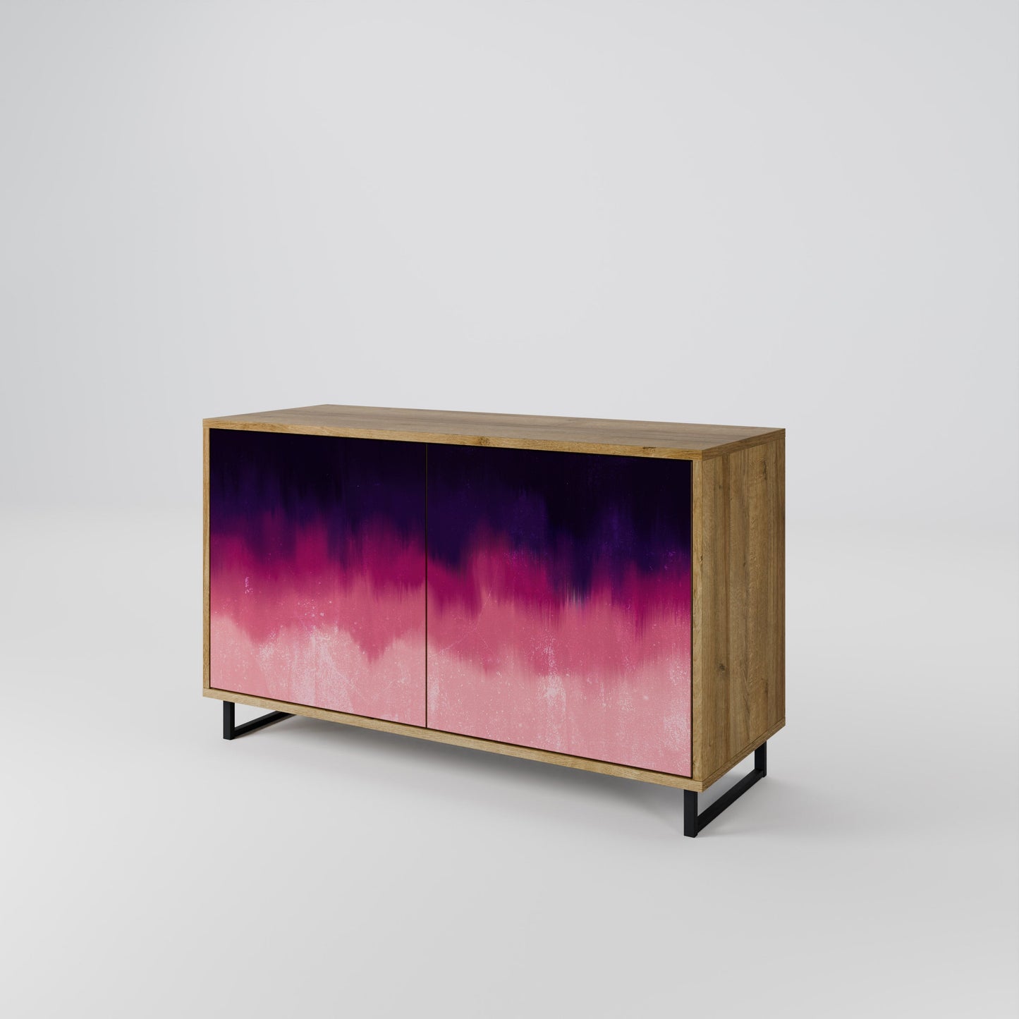 AURORA BOREALIS Madia a 2 Ante in Effetto Rovere