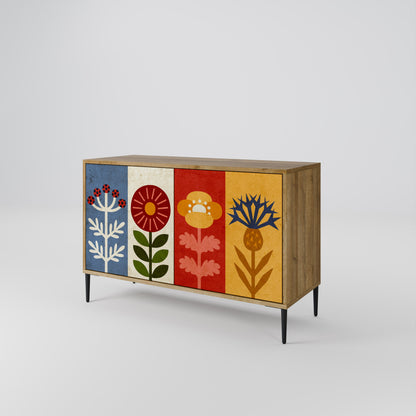 SCANDIC FLOWERET 2-Door Sideboard in Oak Effect
