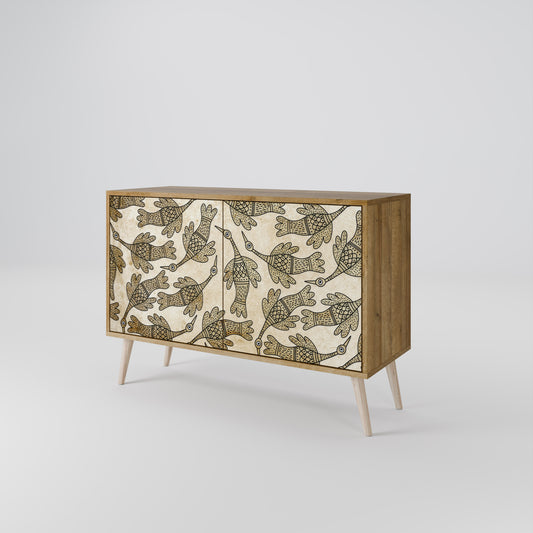 Credenza ALMONDINE SONGBIRD a 2 ante in effetto rovere