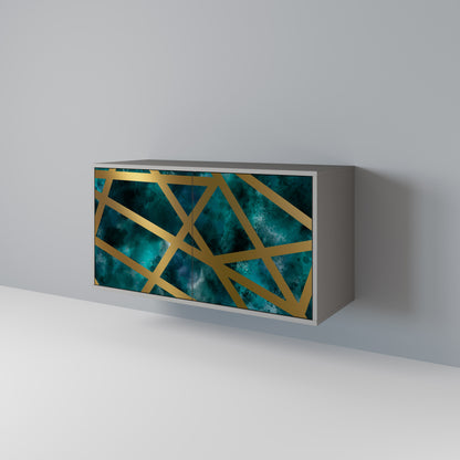 THE LABYRINTH OF GOLD Madia a 2 Ante in Finitura Grigia