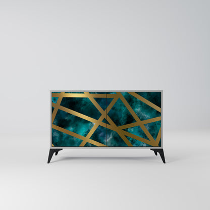 THE LABYRINTH OF GOLD Madia a 2 Ante in Finitura Grigia