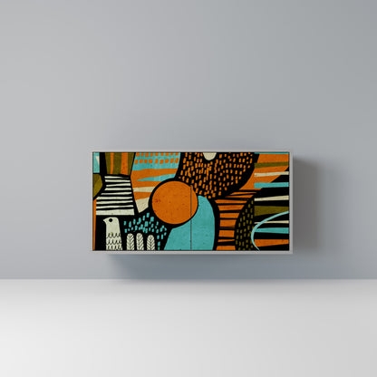 GEODE GLIMMER Madia a 2 Ante in Finitura Grigia