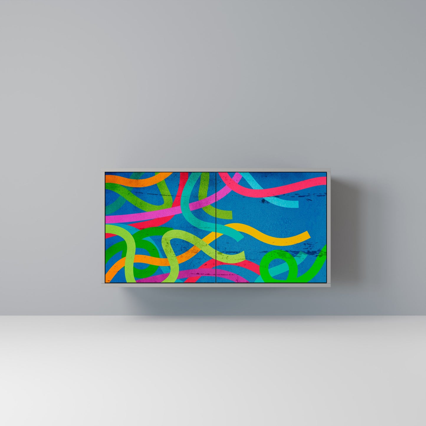 STREAMER TANGLE 2-Door Sideboard in Grey Finish