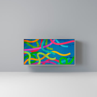 STREAMER TANGLE 2-Door Sideboard in Grey Finish