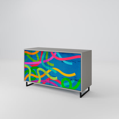 STREAMER TANGLE 2-Door Sideboard in Grey Finish