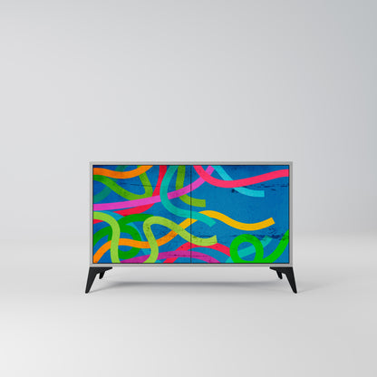 STREAMER TANGLE 2-Door Sideboard in Grey Finish