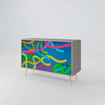 STREAMER TANGLE 2-Door Sideboard in Grey Finish