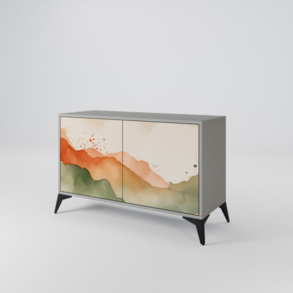 WATERCOLOUR PEAKS 2-Door Sideboard in Grey Finish