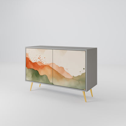 WATERCOLOUR PEAKS 2-Door Sideboard in Grey Finish