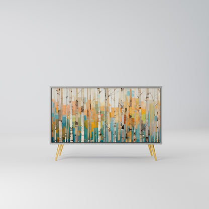 BIRCH KALEIDOSCOPE Madia a 2 Ante in Finitura Grigia