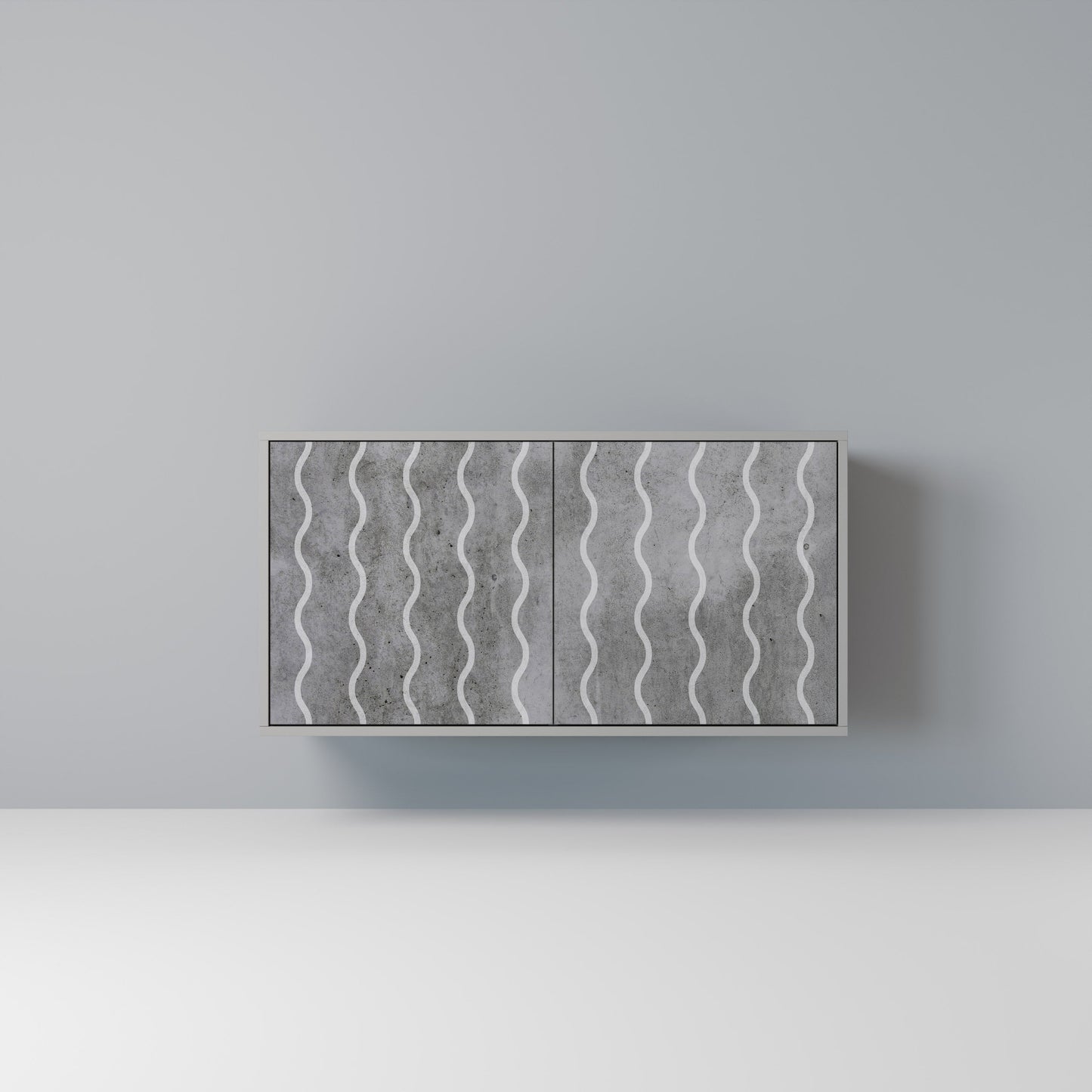 WAVES OF CONCRETE 2-Door Sideboard in Grey Finish