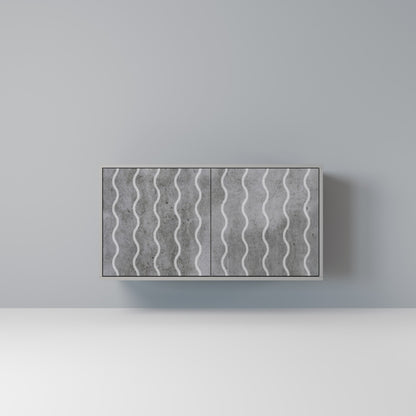 WAVES OF CONCRETE 2-Door Sideboard in Grey Finish