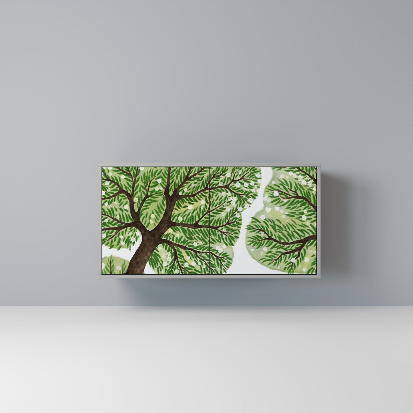 WILDERNESS DASH Madia a 2 Ante in Finitura Grigia