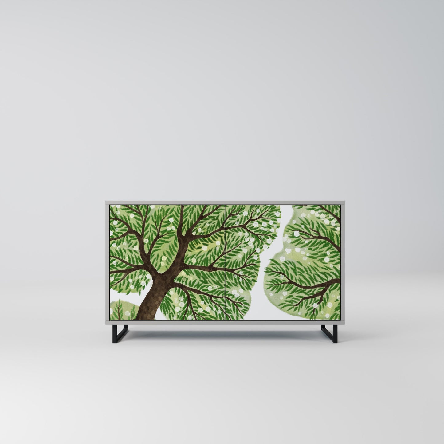 WILDERNESS DASH Madia a 2 Ante in Finitura Grigia